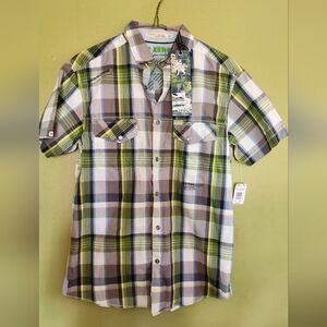 Point Zero‎ Mens SM Plaid Button Up Shirt